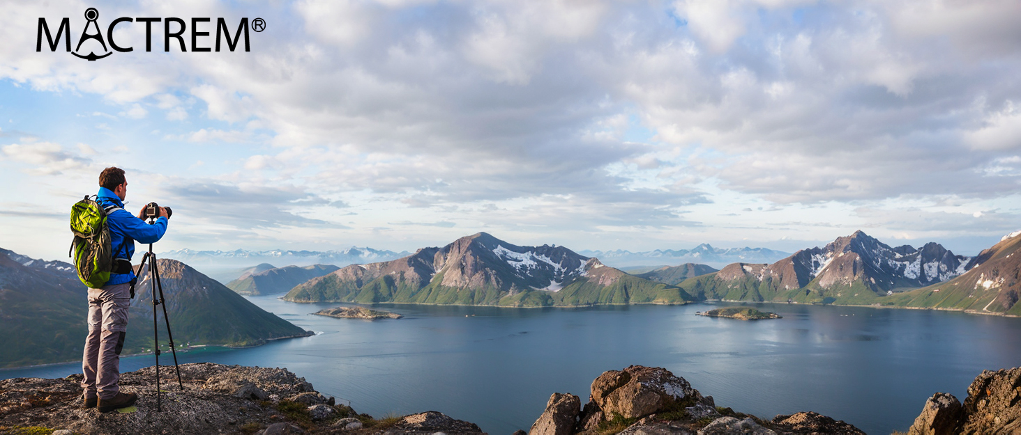 Штатив для камери MACTREM 80' з кульковою головкою 360°, міцний штатив з алюмінію для DSLR, Canon, Nikon, телескоп, з сумкою