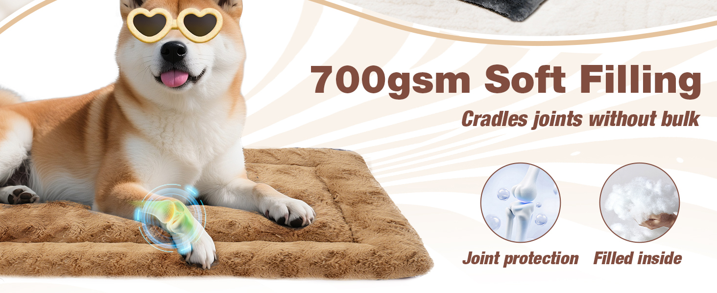 М'яка собача ковдра Mora Pets: зручна та миюча підстилка для собак великих, середніх та маленьких порід, 74 x 46 см, сірий колір