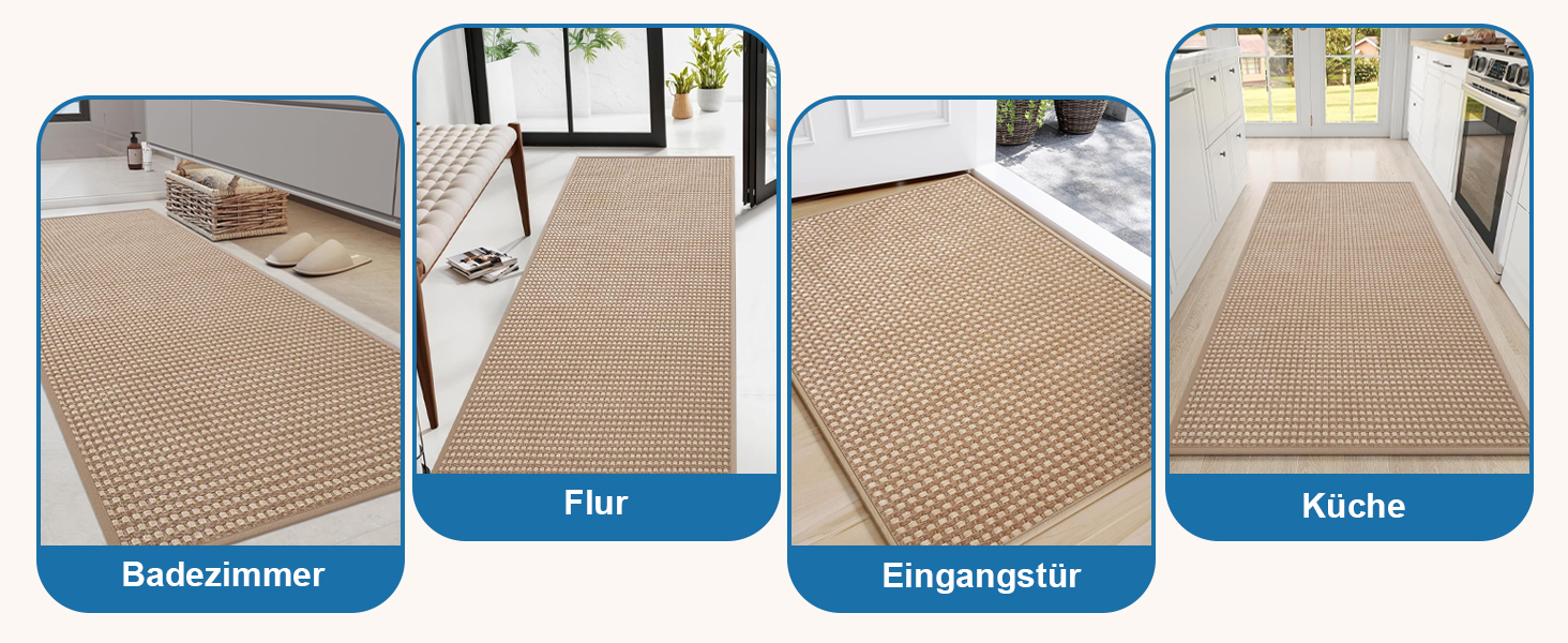 Килимок для ванної кімнати Badteppich Chenille, протиковзкий та вологопоглинаючий, 50 x 150 см, коричневий