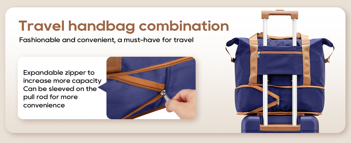 Набір валіз Imiomo 5шт з жорстким корпусом, 4 колеса, TSA-замок, відділення для ноутбука (Морська синя)