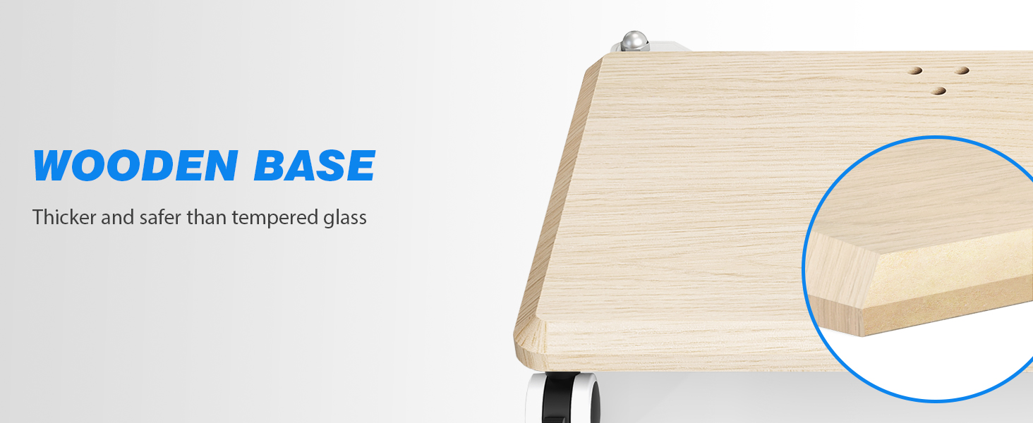 Підставка для телевізора мобільна на коліщатках з поличкою, 27-60 дюймів, до 40 кг, VESA 400x400, бежевий