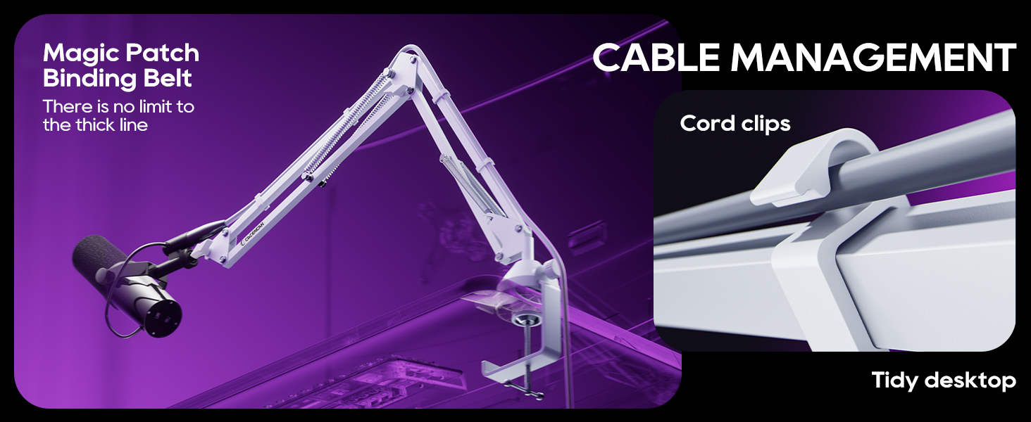 Кріплення для мікрофона на настільний стіл, 40 см, для HyperX QuadCast, Blue Yeti, 360° оберт, з адаптером 3/8' - 5/8'