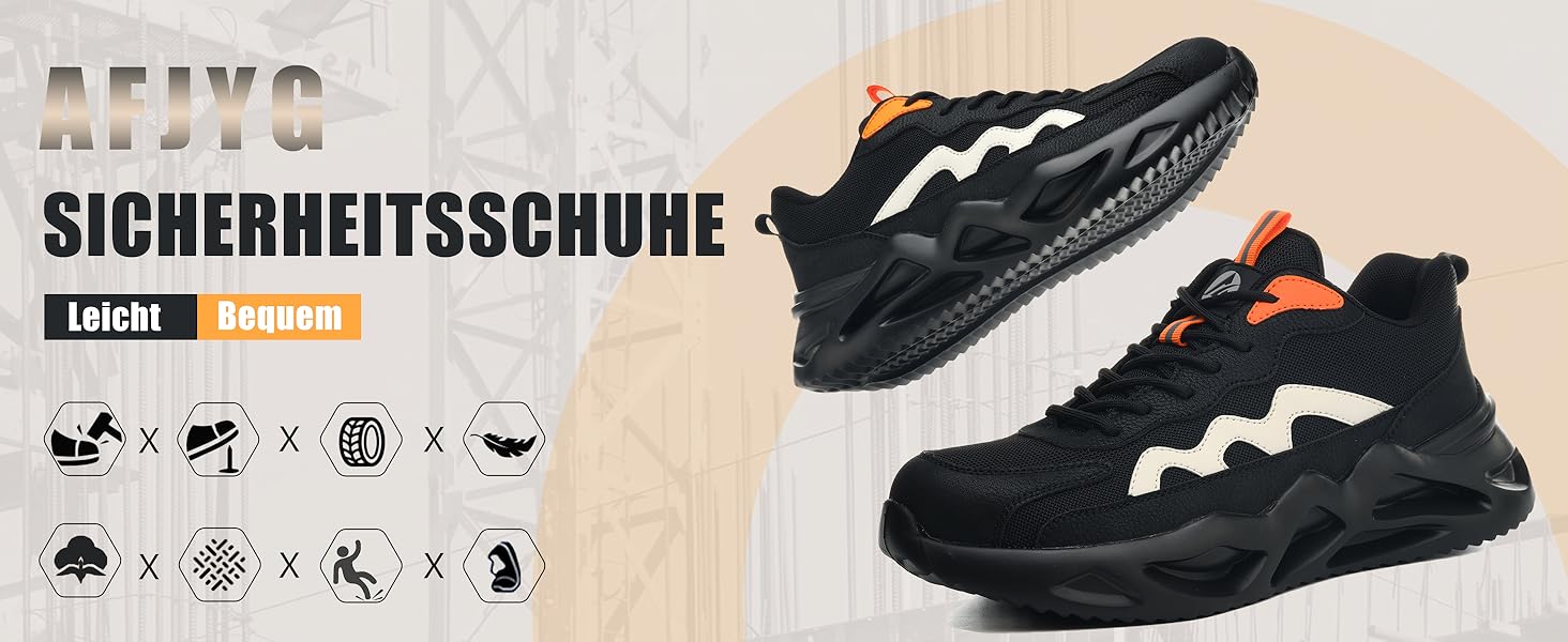 Черевики безпеки чоловічі та жіночі. Легкі спортивні захисні черевики з посиленою сталевою захисною накладкою. Дихаючі, неслизькі, розміри EU 37-46, колір: коричневий