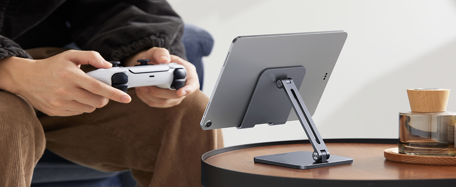 Алюмінієва підставка для планшета UGREEN, регульований тримач для iPad Pro Air Mini, Samsung Galaxy Tab, Redmi Pad, Huawei MatePad та iPhone 16/15 Pro, до 12.9 дюймів (Anthrazit)
