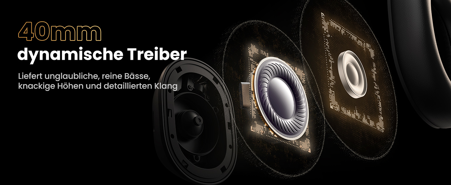 Навушники UGREEN HiTune Max5c Over-Ear з активним шумозаглушенням, Hi-Res Audio, LDAC, Bluetooth 5.4, Spatial Audio, 75 годин роботи, чорний