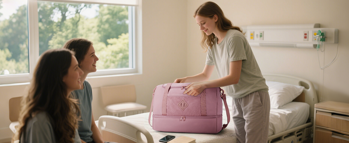 Спортивна сумка Wandf для ручної поклажі в літак (45x36x20 см) з відділенням для взуття та мокрих речей, бежева