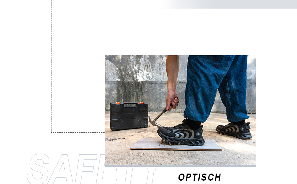 Черевики для роботи Hitmars: чоловічі та жіночі, з металевим носком, зручні кухарські черевики, легкі, для дахів, чорні та сині, EU36-48