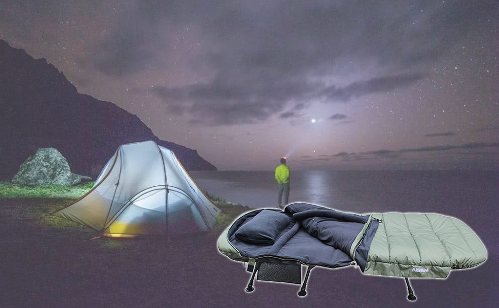 Сплячий мішок AGEM для дорослих: літо, зима, 3-4 сезони, кемпінг, рибалка, 225x100 см, 4-5 кг