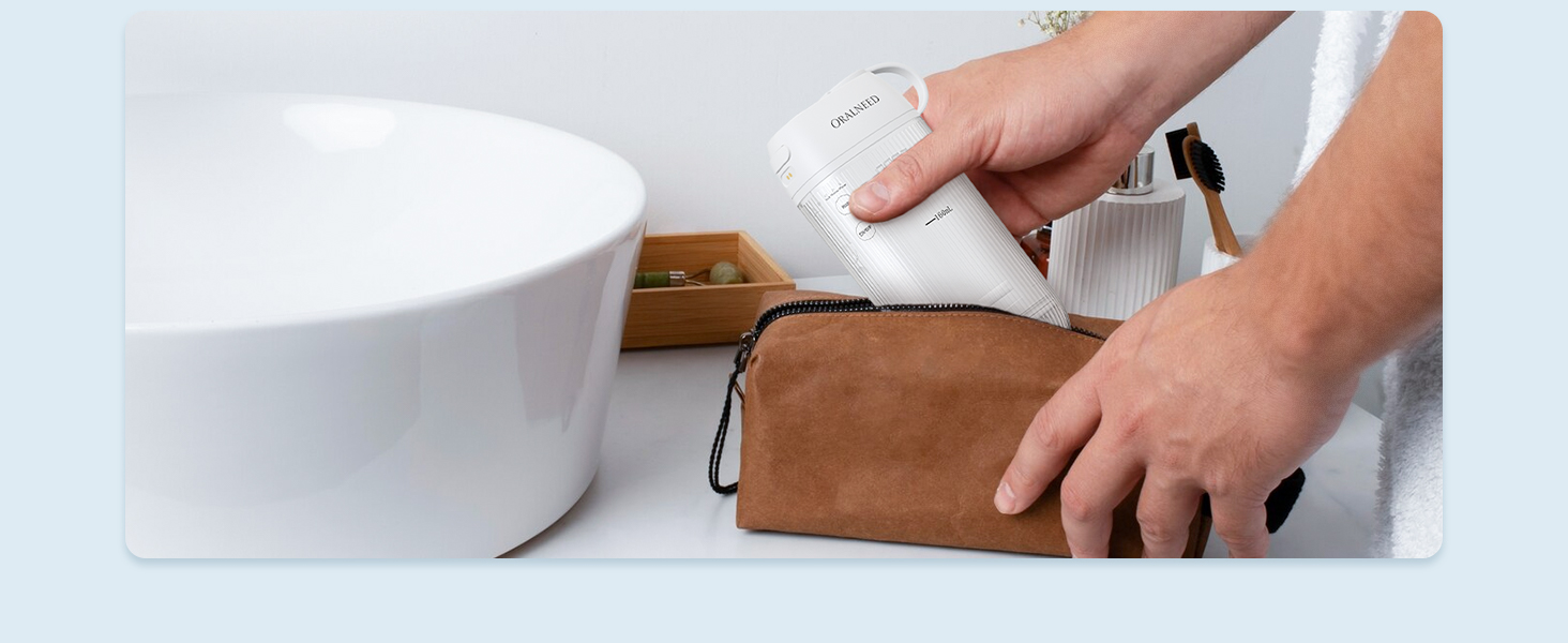 Портативний ірригатор Oralneed Mini Munddusche: 3 режими, IPX7, для дому та подорожей