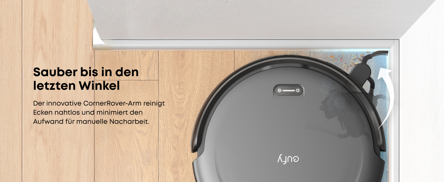 Робот-пилосос eufy C10 з автоматичною станцією самоочищення, ультратонкий 7,3 см, очищення килимів, бічна щітка для кутів, точкова лазерна та інфрачервона навігація