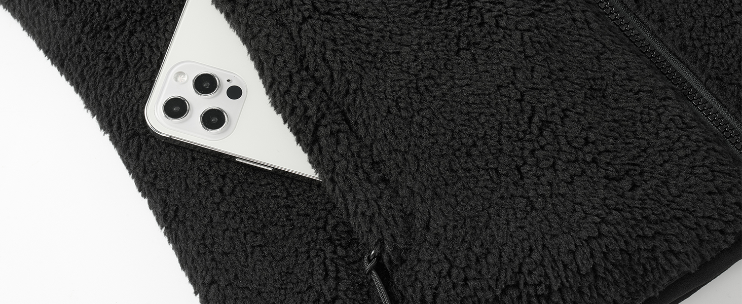 Тепла електрична жилетка для жінок з акумулятором 16000mAh, Sherpa, флісова жилетка для активного відпочинку та катання на лижах, чорна