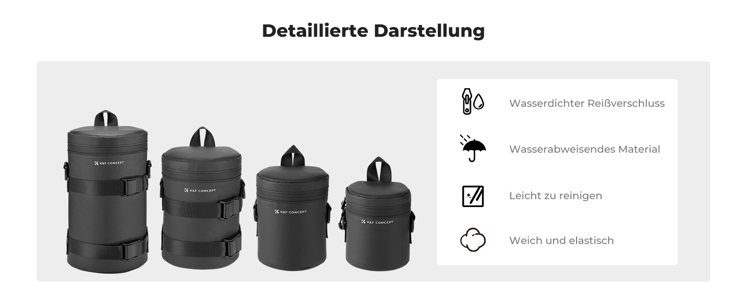 Чохол для об'єктива K&F Concept, водонепроникний, XL, для DSLR/SLR