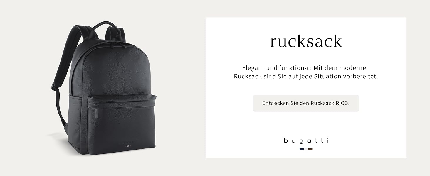 Bugatti Rico Mini Crossbody: Сумка на плечі з екошкіри, чорна