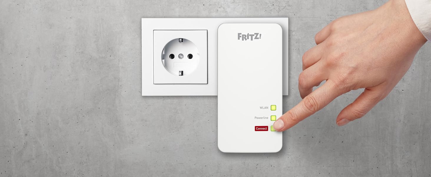 Набір AVM Fritz! Powerline 1260E/1220E WLAN: точка доступу Wi-Fi, 1200 Мбіт/с, для медіа та NAS