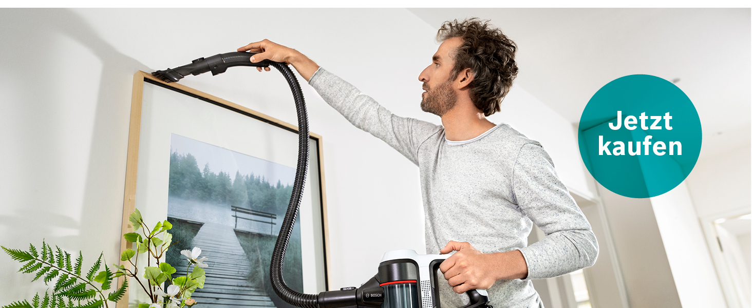 Бездротовий акумуляторний пилосос Bosch Unlimited 7 BSS711W - ручний, без мішка, з акумулятором, гнучкий шланг, фільтр гігієни, 10 років гарантії на мотор, XXL насадка для м'яких меблів, LED-підсвічування, турбо-режим, білий