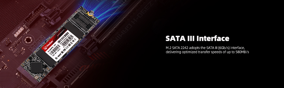 KingSpec 1TB M.2 SSD 2280: Внутрішній SSD-накопичувач SATA III 6Gb/s для ПК та ноутбука (швидкість читання/запису до 580/520 МБ/с)