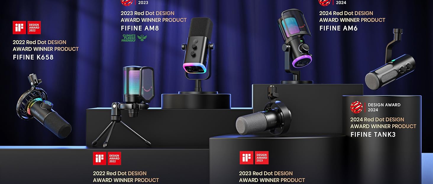 Mikrofon FIFINE K688: XLR/USB, Динамічний, Студійний, для Подкастів, Стримінгу, Ігор, Звукозапису
