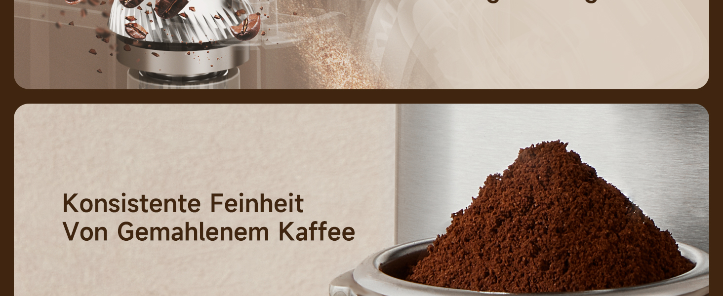 Професійна кавомолка Neretva з прецизійними жорнами, 40 штук. Електрична кавомолка з рівномірним помелом, антистатична, без залишків. Підходить для еспресо, фільтр-кави, френч-пресу, мока-кави. Сріблястий колір.