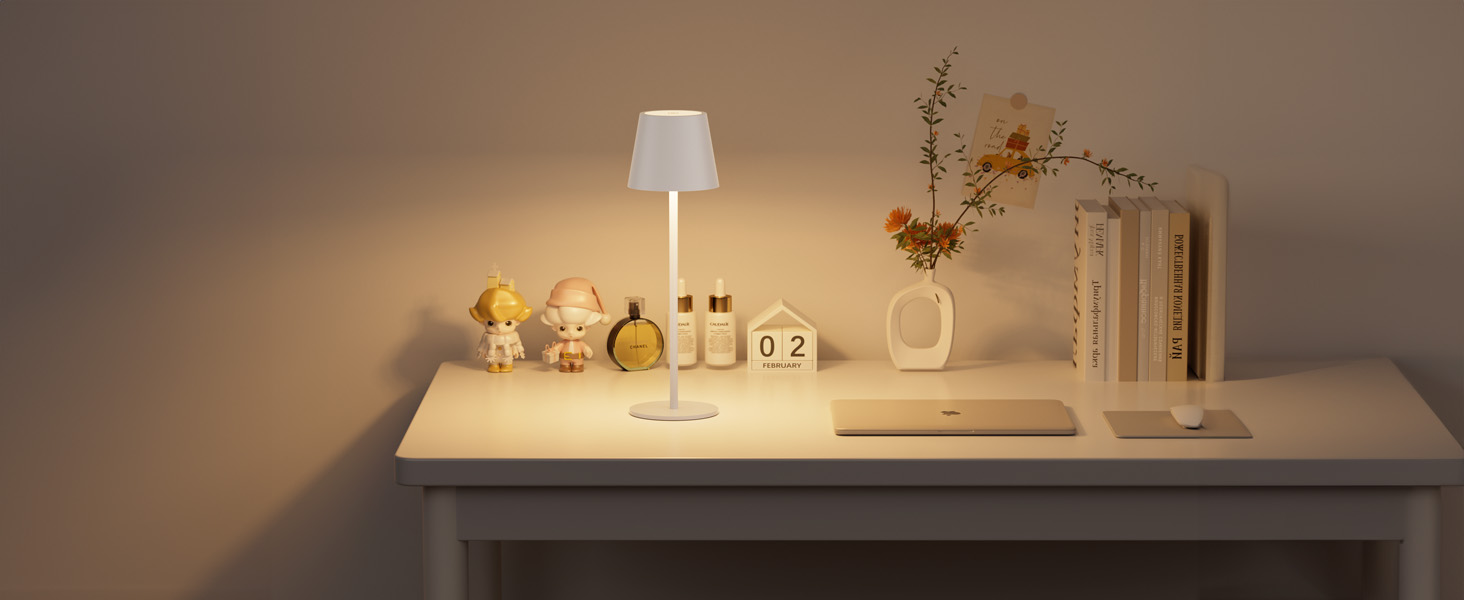 LED-лампа Klighten 2 шт. на акумуляторі, сірого кольору, диммування, бездротова, перезаряджувана, тепле світло 3000K, для дому та вулиці, USB-C, алюміній, IP54, вологостійка, сіра