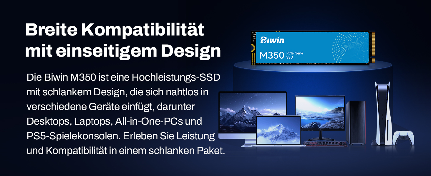 SSD BIWIN NV7200 M.2 2TB NVMe 2.0 PCIe Gen4x4 - до 7200 МБ/с, HMB, для ПК, ноутбука, PS5