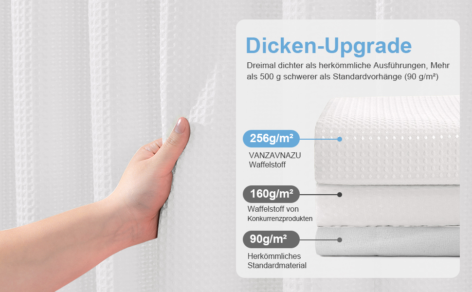 Штора для ванної кімнати Waffel з кільцями, 182x182 см, біла - водовідштовхувальна, анти-грибок