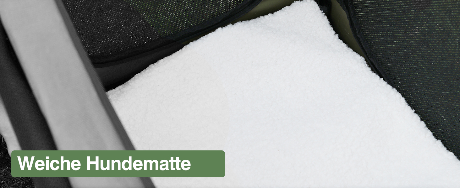 Складана переноска для собак середніх порід, 76x54x54 см, зелена/сіра