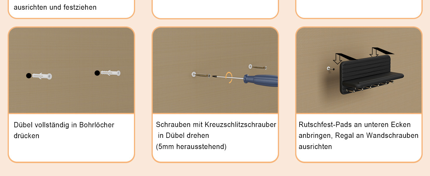 Дерев'яне ключниця з полицею та 6 гачками, ключниця на стіну для прихожей, кухні (чорний)