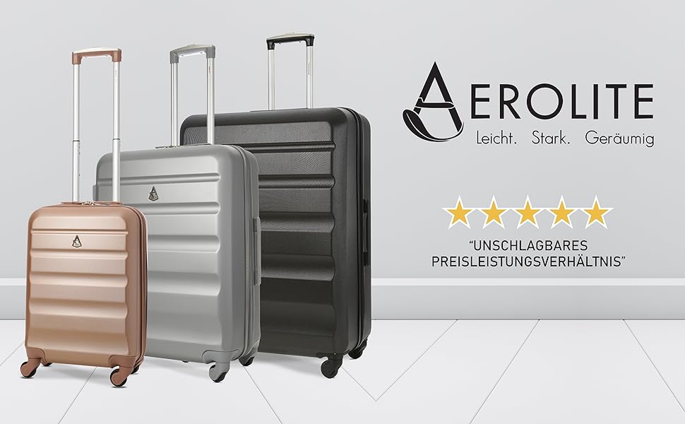 Велика валіза Aerolite XL 79см, легка ABS, 4 колеса, жорсткий корпус, сіро-вугільна
