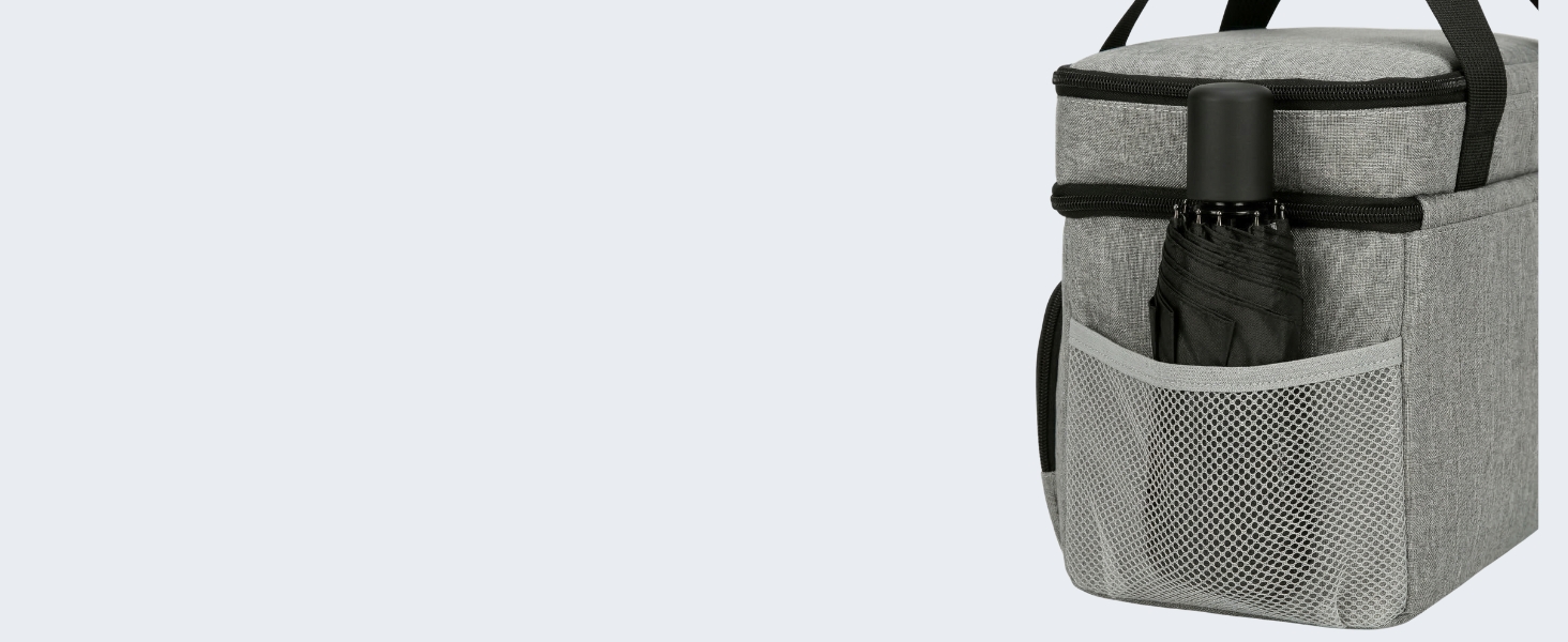 Термосумка JANSBEN для 12 банок: компактна, ізольована, з 6 відділеннями для пікніка, роботи та авто (сіра)
