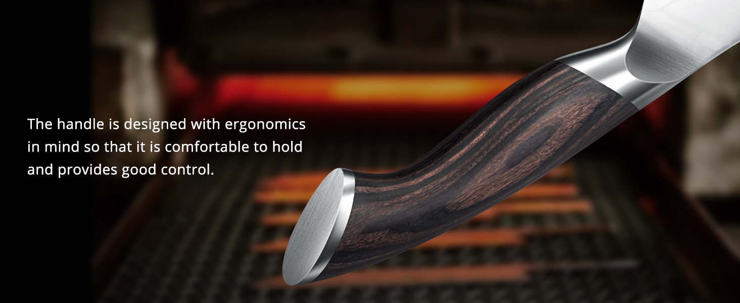 Ніж для чищення HOSHANHO 10 см, професійний ніж для фруктів та овочів, кухонний ніж з високоякісної нержавіючої сталі, ергономічна ручка з гострим лезом, срібний