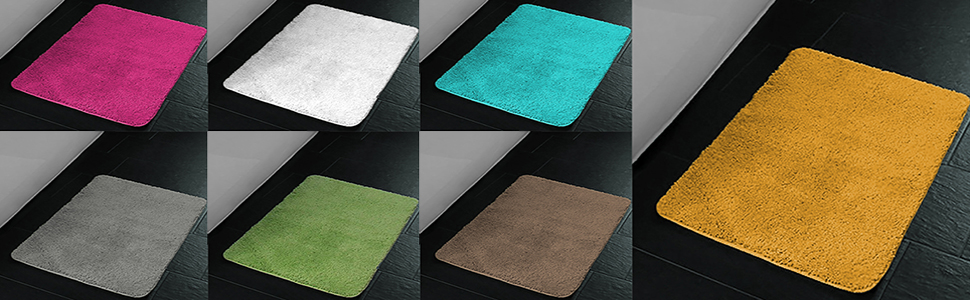 Brandsseller Green Bath Mat Set - 2 Piece Set: 50x80cm & 45x50cm