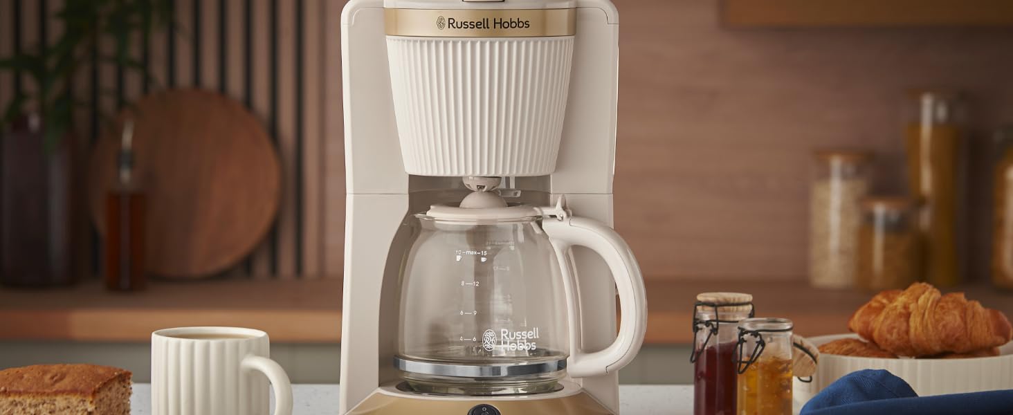 Електричний чайник Russell Hobbs Brontë Stone 1.7L 2400W з матовим дизайном та золотистими акцентами