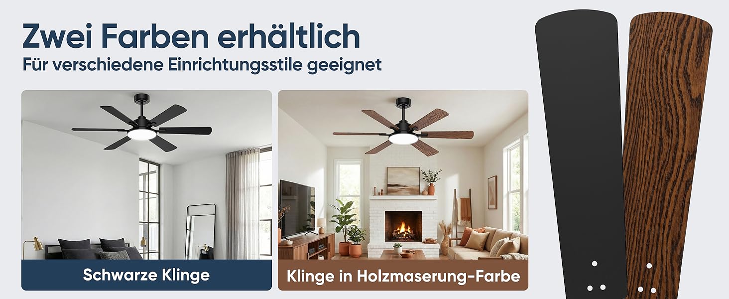 Стеляний вентилятор з підсвіткою 132см, 6 лопатей, з пультом керування, тихий DC-двигун, 6 швидкостей, 3CCT, регульоване LED-підсвітлення, двосторонні лопаті для спальні/вітальні