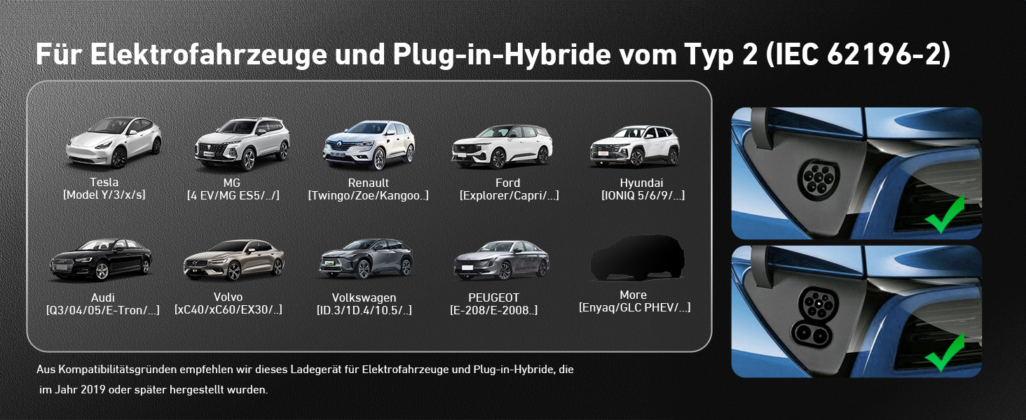 Кабель для зарядки електромобіля Evjuicion Typ 2 Schuko, 3.68kW, 6м, 16A, з індикатором, IP67, для ID.3/4, X1, 5ER, Model Y/3 та інших електромобілів