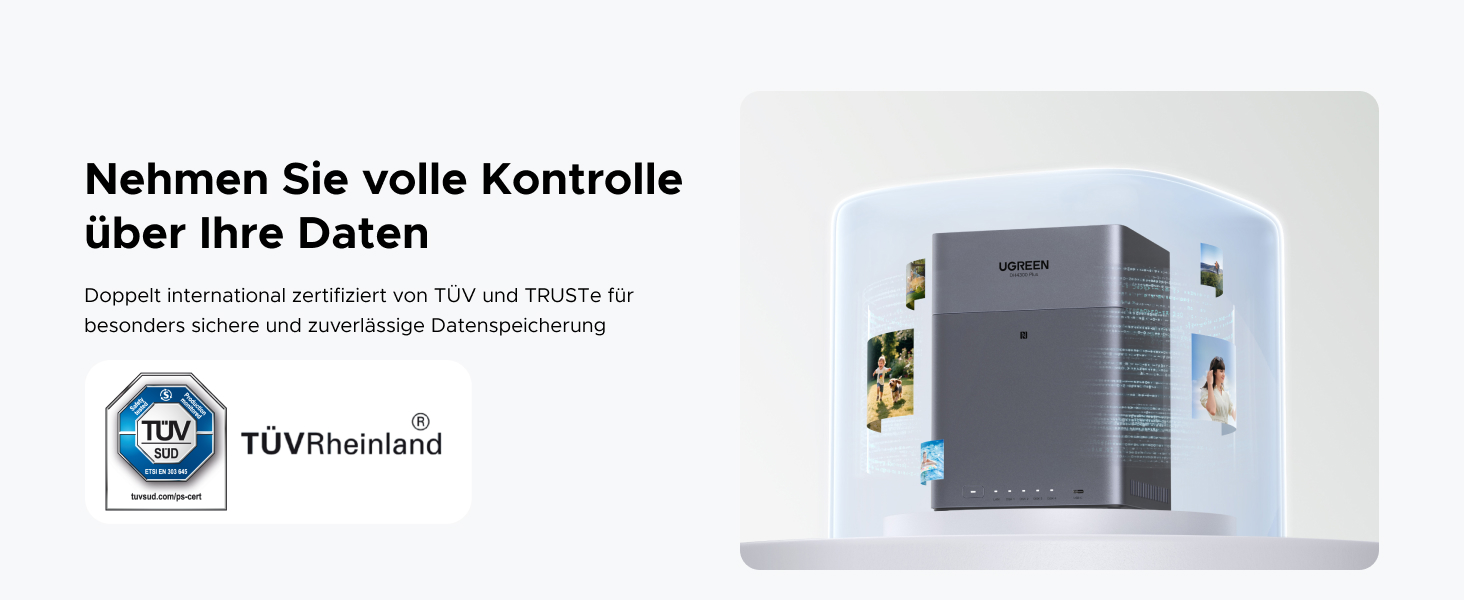 NAS UGREEN NASync DH4300 Plus: 2 відсіки, NFC, 4GB RAM, 1GbE LAN, для дому