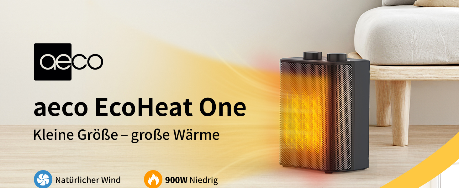 Електричний обігрівач Aeco EcoHeat Boost 58 см з дистанційним керуванням, 2000 Вт, LED ECO-режим, таймер 24 год, 4 режими, тиха керамічна панель, термостат, захист від перегріву та перекидання, осциляція