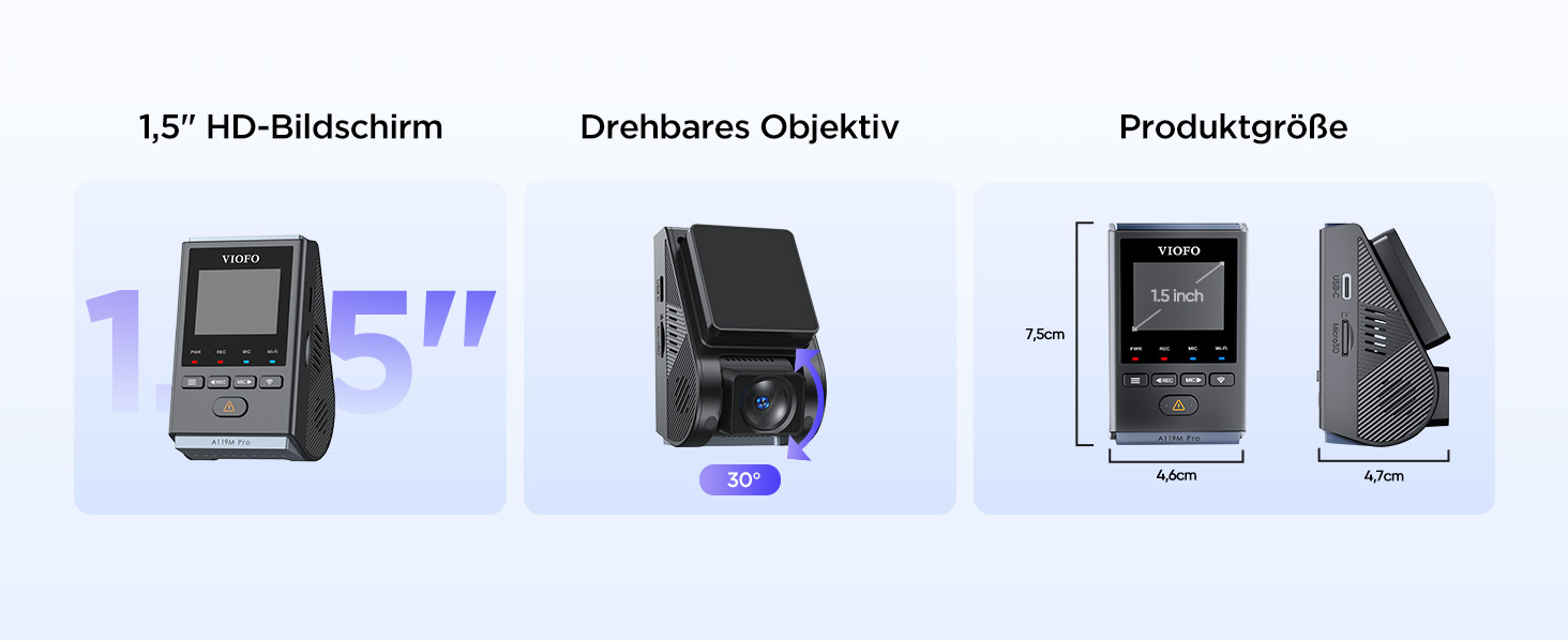 Автомобільний відеореєстратор VIOFO A119M Pro 4K HDR з Wi-Fi 6, GPS, нічною зйомкою, CPL-фільтром та режимом паркування
