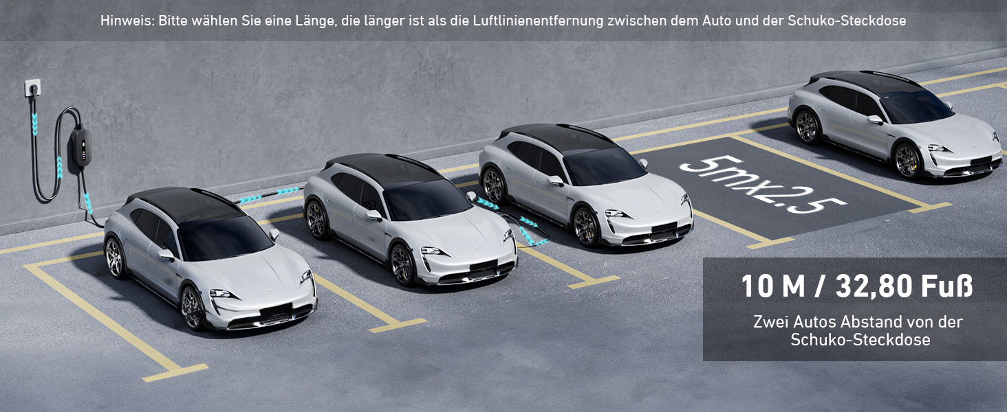 Кабель для електромобіля Evjuicion Typ 2 Schuko, 3.68kW, 6м, 16A, IP67, чорний. Зарядний кабель для ID.3/4, X1, 5ER, Model Y/3 та інших електромобілів