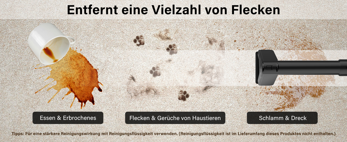 Пристрій для чищення оббивки Nassauger, 450W, 12kPa: мийний пилосос для килимів, оббивки та автосидінь (чорний)