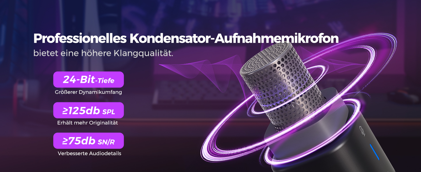 Конденсаторний мікрофон NearStream AM25X з підставкою: USB/XLR, для стрімінгу, подкастів, ігор (PC/PS5/PS4), з функцією моніторингу та шумозаглушення