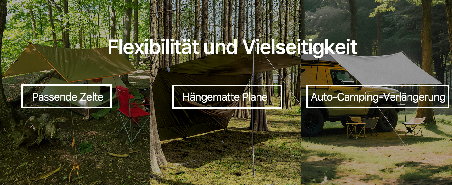 Тент FREE SOLDIER 3x3.2м: ультралегкий, водонепроникний, з UV-захистом для кемпінгу та активного відпочинку (армійський камуфляж)