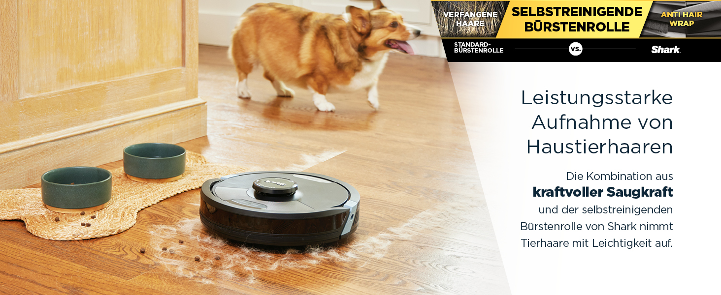 Робот-пилосос Shark Matrix Plus 2-в-1 з функцією миття та самостійною станцією, самоочищення, для шерсті тварин, килимів та твердих підлог, 14,5 см, чорний