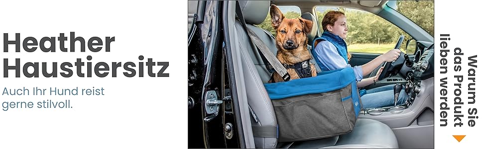 Підвищення для собак Kurgo Heather, сіро-блакитне, до 9 кг, проста установка