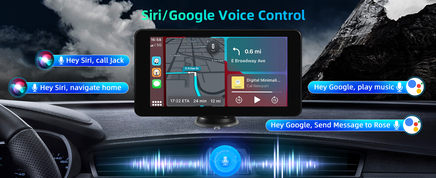 Бездротовий CarPlay дисплей 7