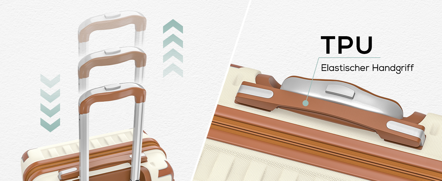 Набір валіз Melalenia 7 предметів з жорстким корпусом, легкий, на 4 колесах з TSA-замком. Включає косметичку, сумку для подорожей та кулькову косметичку (білий, 53 см, ручна поклажа 4 предм.)