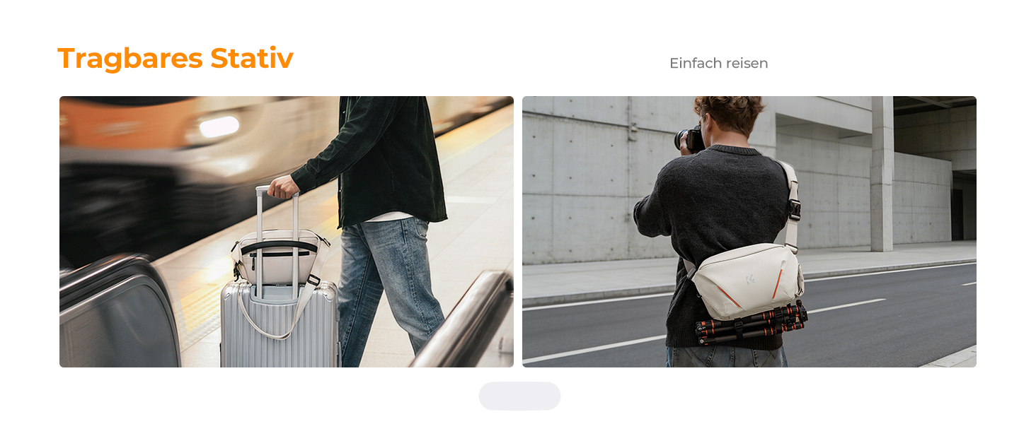 Сумка для фототехніки та аксесуарів K&F Concept з напіввідкритим переднім відділенням, біла