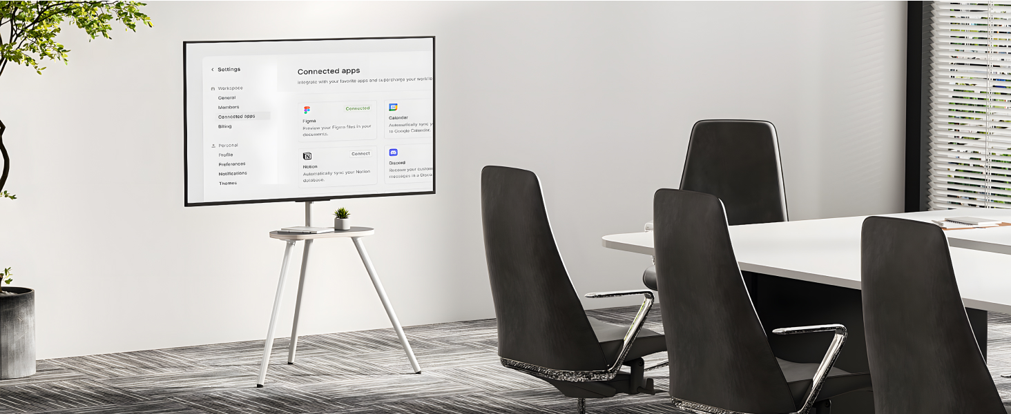 Стійка для телевізора 43-65 дюймів LCD LED OLED до 35 кг, регульована по висоті, поворотна, дерев'яна підставка з полицею, VESA 400x400 мм, біла