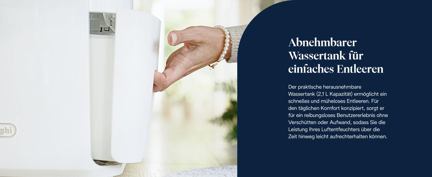 Зволожувач повітря De'Longhi Tasciugo AriaDry DEX210SF - портативний, 10л/день, 3-х фільтри, сушка білизни, захист від плісняви