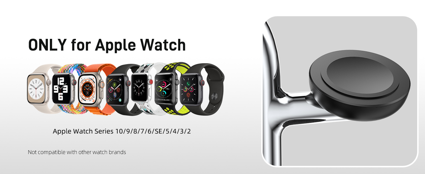 Бездротовий зарядний пристрій 3-в-1 для Apple iPhone, Apple Watch та AirPods, сумісний з моделями 16/15/14/13/12, 10/9/8/7/6/SE, 4/Pro