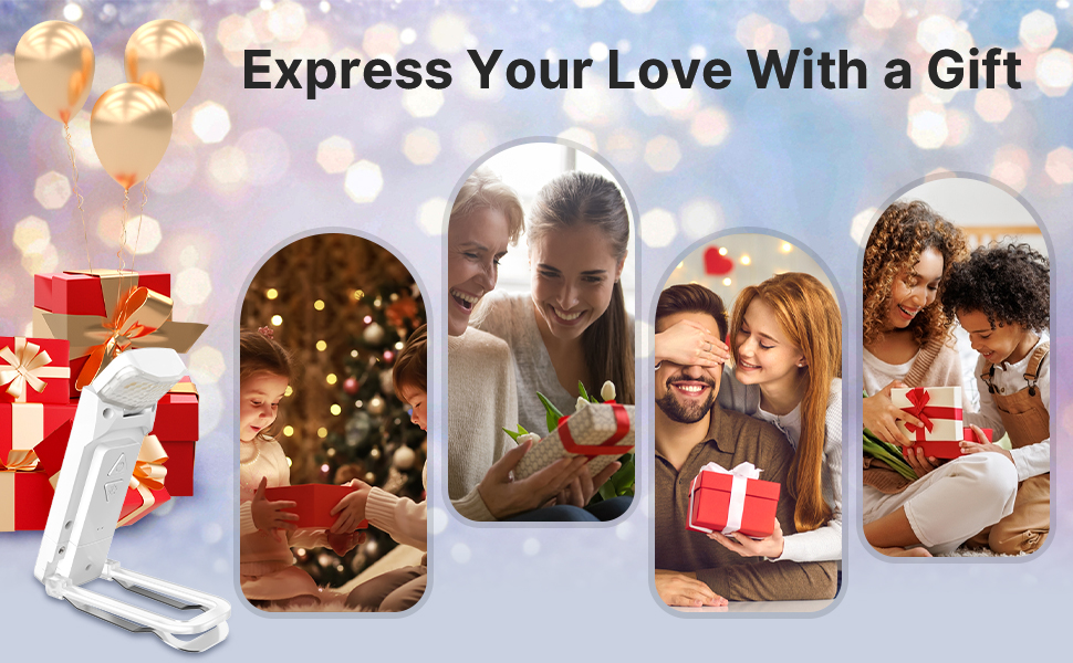 LED лампа для читання Mexllex на прищіпці, перезарядна, 3 кольори, 5 рівнів яскравості, нічник для дітей, білий